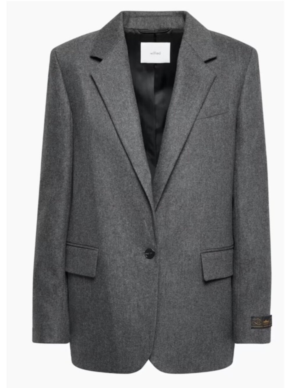 Aritzia Wilfred Gray Tailored Single Button Blazer Size S Business Casual